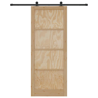 Sliding Door Set Manual natural and black 36.6 x 91.3 in