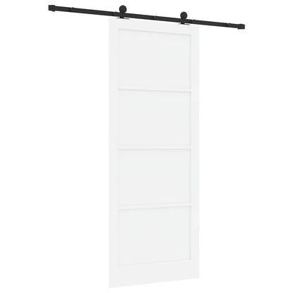 Sliding Door Set Manual White and black 36.6 x 91.3 in
