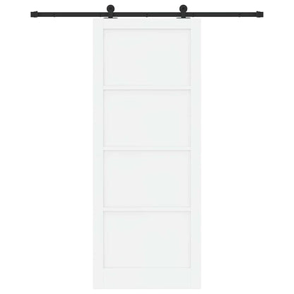 Sliding Door Set Manual White and black 36.6 x 91.3 in