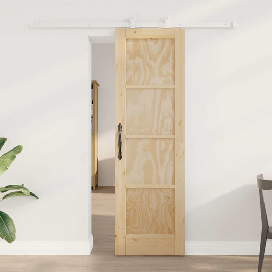 Sliding Door Set Manual Natural and white 24 x 78.2 in