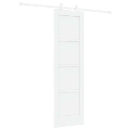 Sliding Door Set White 24 x 78.2 in Solid pine wood and steel