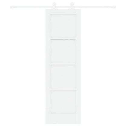Sliding Door Set White 24 x 78.2 in Solid pine wood and steel