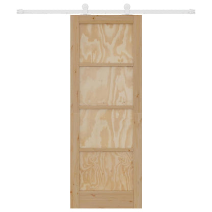 Sliding Door Set Manual Natural and white 29 x 78 in