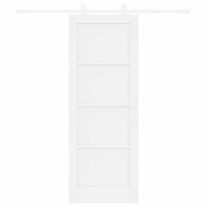 Sliding Door Set White 29 x 78 in Solid pine wood and steel