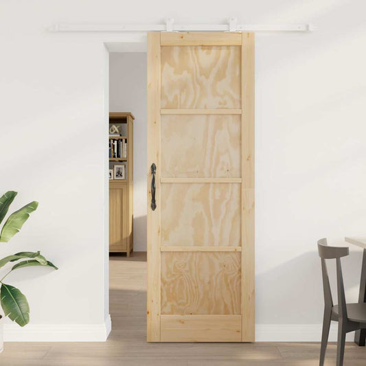 Sliding Door Set Manual Natural and white 28.9 x 83.1 in