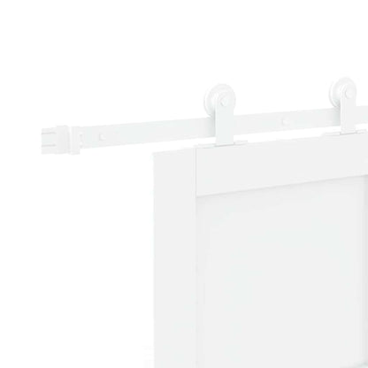 Sliding Door Set White 28.9 x 83.1 in Solid pine wood and steel