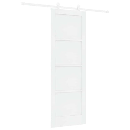 Sliding Door Set White 28.9 x 83.1 in Solid pine wood and steel