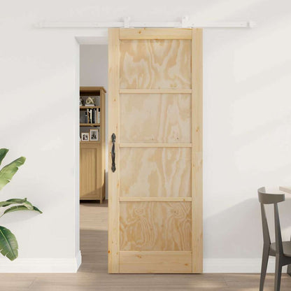 Sliding Door Set Manual Natural and white 30.7 x 79.5 in