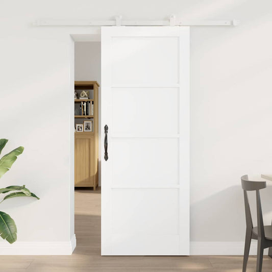 Sliding Door Set White 30.7 x 79.5 in Solid pine wood and steel