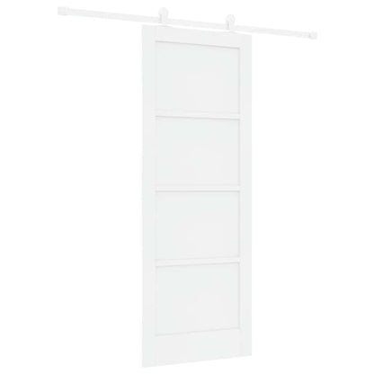 Sliding Door Set White 30.7 x 79.5 in Solid pine wood and steel