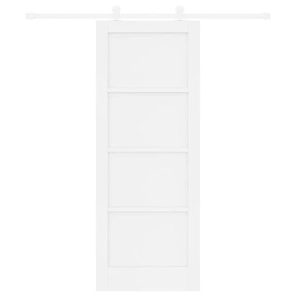 Sliding Door Set White 30.7 x 79.5 in Solid pine wood and steel