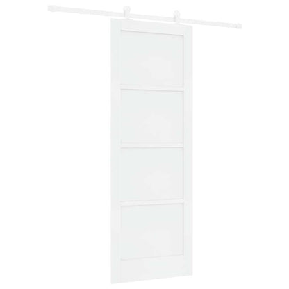 Sliding Door Set White 30.7 x 83.1 in Solid pine wood and steel