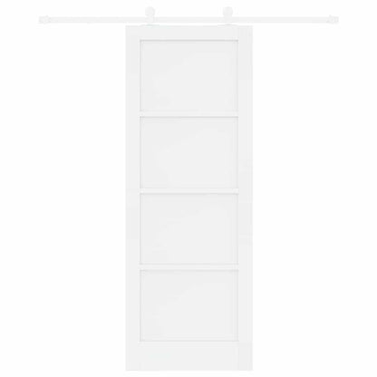 Sliding Door Set White 30.7 x 83.1 in Solid pine wood and steel