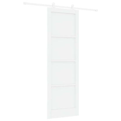 Sliding Door Set White 30.7 x 91.3 in Solid pine wood and steel