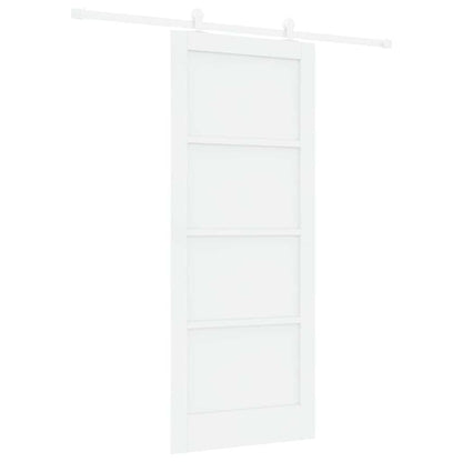 Sliding Door Set White 32.7 x 79.5 in Solid pine wood and steel