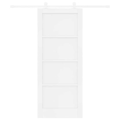Sliding Door Set White 32.7 x 79.5 in Solid pine wood and steel
