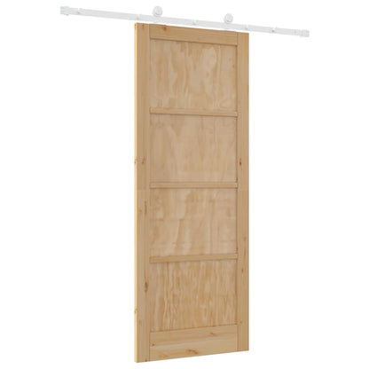 Sliding Door Set Manual Natural and white 32.7 x 83.1 in