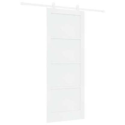 Sliding Door Set White 32.7 x 83.1 in Solid pine wood and steel