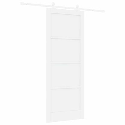 Sliding Door Set White 32.7 x 83.1 in Solid pine wood and steel