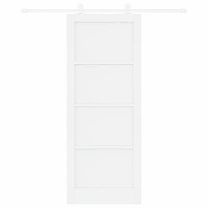 Sliding Door Set White 32.7 x 83.1 in Solid pine wood and steel