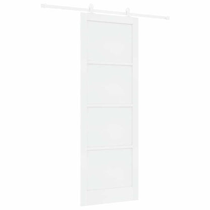 Sliding Door Set White 32.7 x 91.4 in Solid pine wood and steel