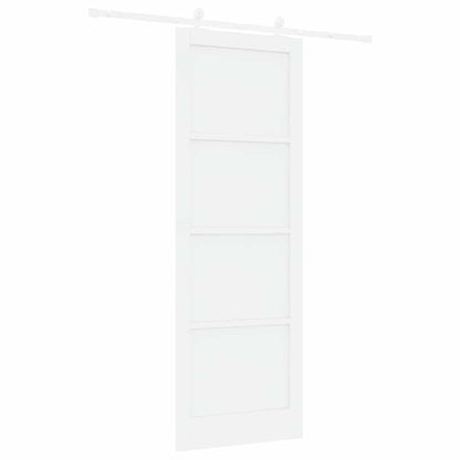 Sliding Door Set White 32.7 x 91.4 in Solid pine wood and steel