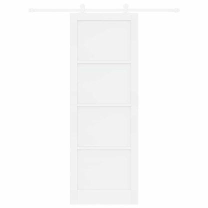 Sliding Door Set White 32.7 x 91.4 in Solid pine wood and steel