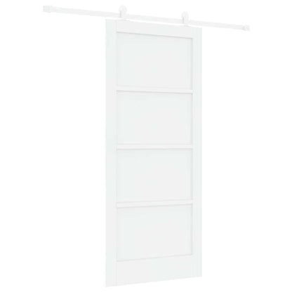 Sliding Door Set White 33.9 x 78.1 in Solid pine wood and steel