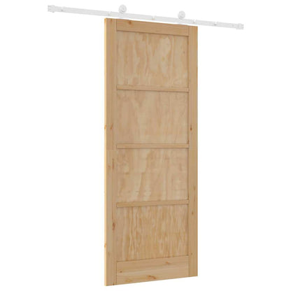 Sliding Door Set Manual Natural and white 33.9 x 83.1 in