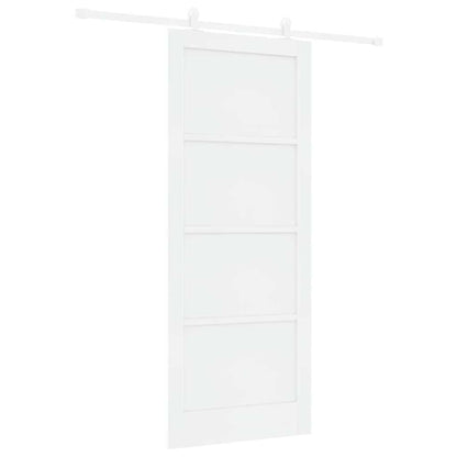 Sliding Door Set White 33.9 x 83.1 in Solid pine wood and steel
