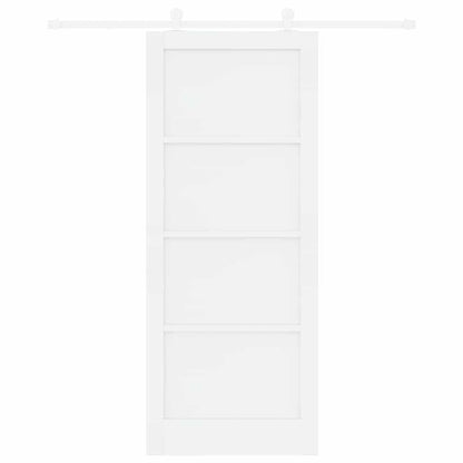 Sliding Door Set White 33.9 x 83.1 in Solid pine wood and steel