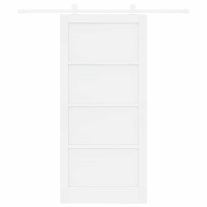 Sliding Door Set White 36.6 x 79.5 in Solid pine wood and steel
