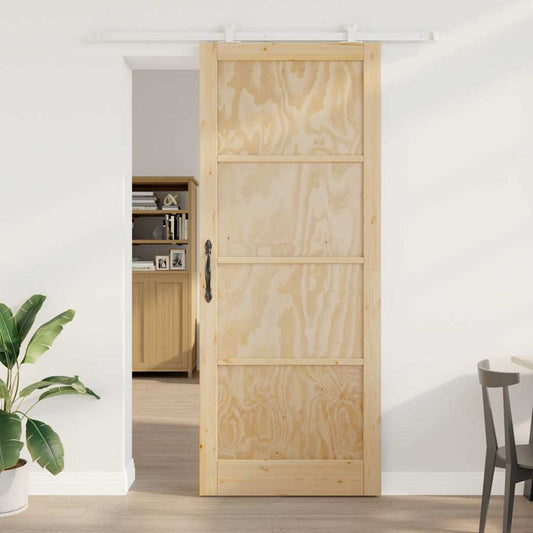 Sliding Door Set Manual ORKDAL Natural and white 36.6 x 91.3 in