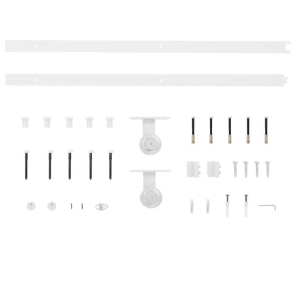 Sliding Door Set Manual ORKDAL Natural and white 32.7 x 83.1 in