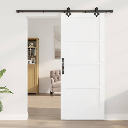 Sliding Door White and Black 32.68 x 79.53 in