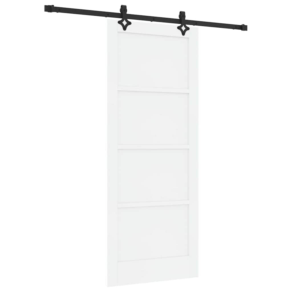 Sliding Door White and Black 32.68 x 79.53 in