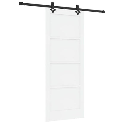 Sliding Door White and Black 32.68 x 79.53 in