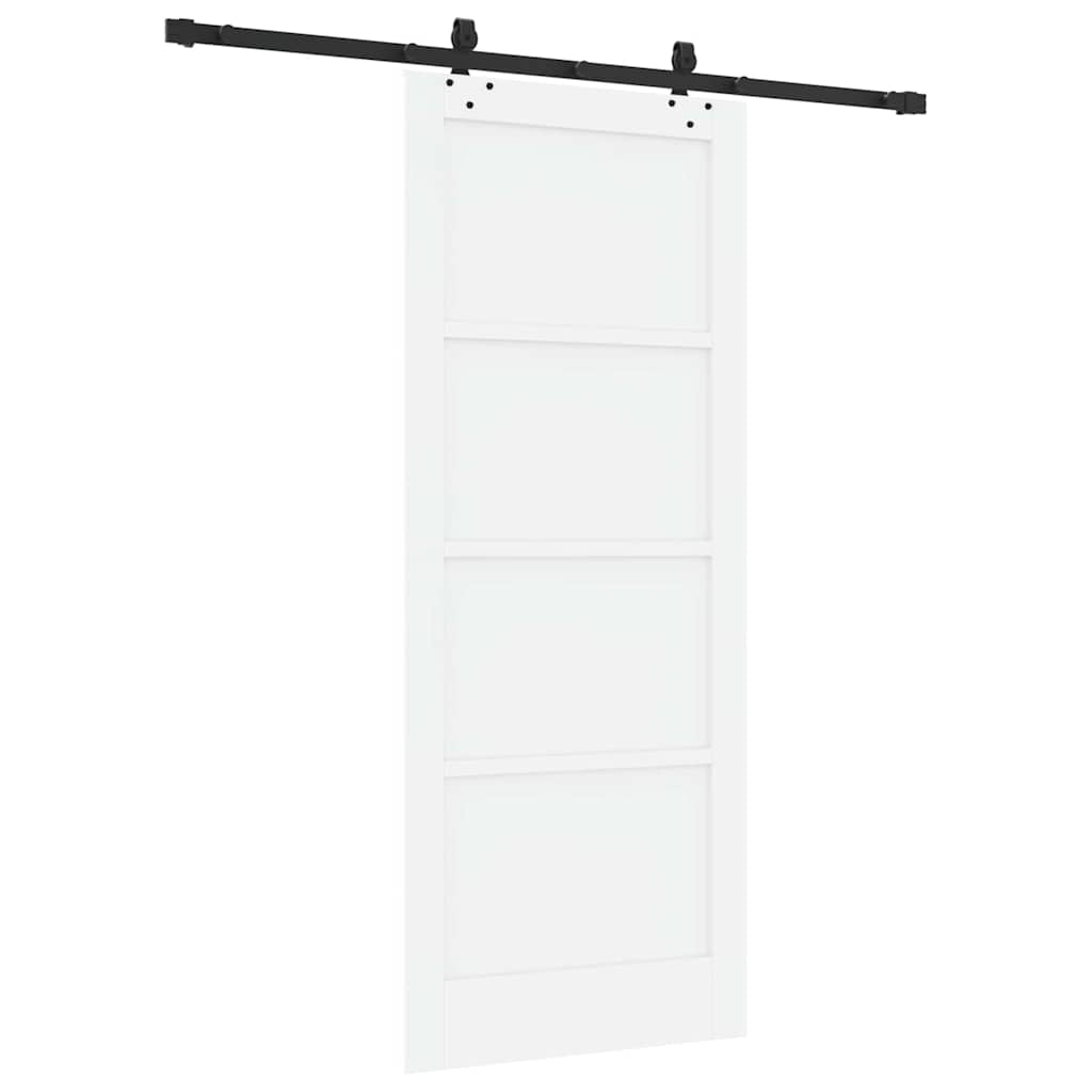 Sliding Door White and Black 32.68 x 79.53 in