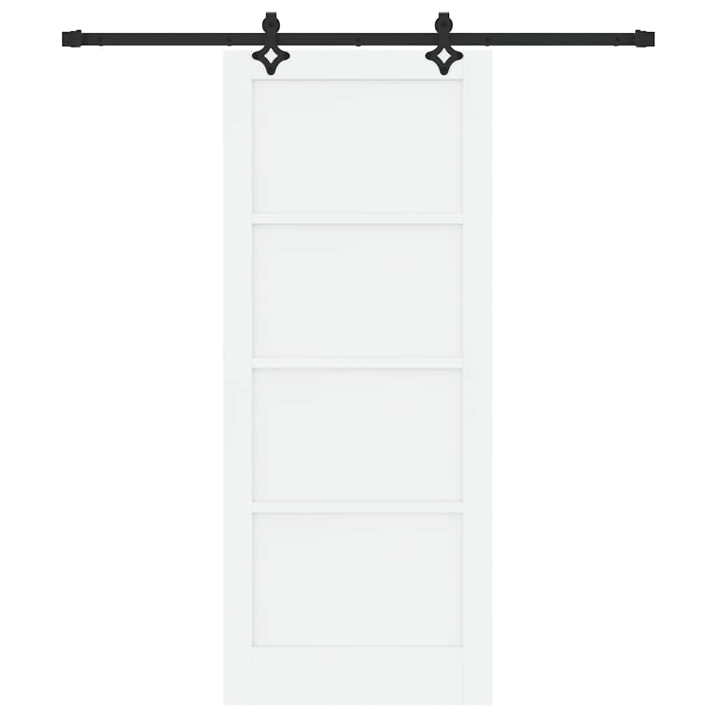 Sliding Door White and Black 32.68 x 79.53 in
