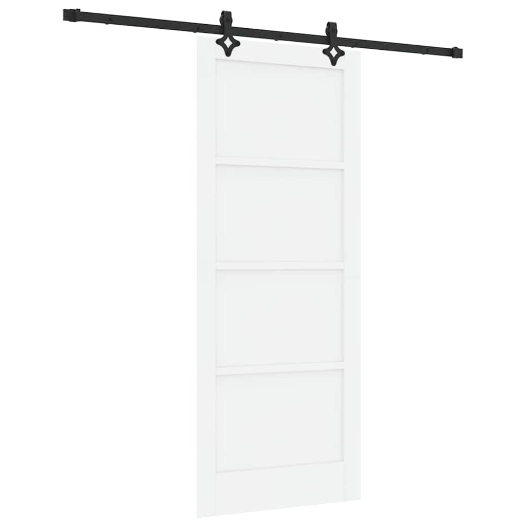 Sliding Door White and Black 32.68 x 79.53 in
