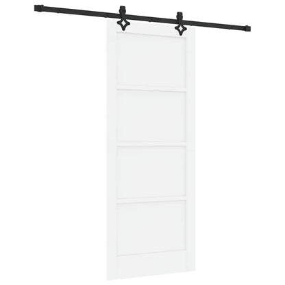 Sliding Door White and Black 32.68 x 79.53 in