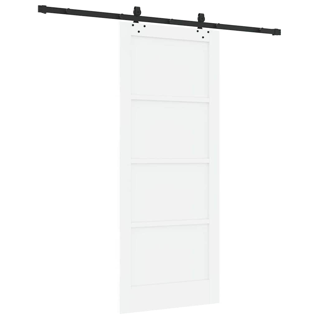 Sliding Door White and Black 32.68 x 79.53 in