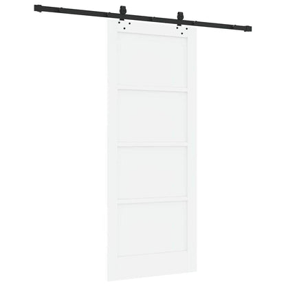 Sliding Door White and Black 32.68 x 79.53 in