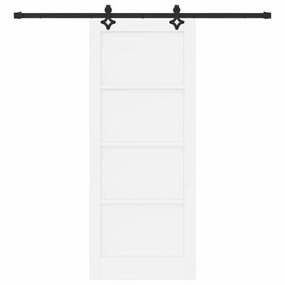 Sliding Door White and Black 32.68 x 79.53 in