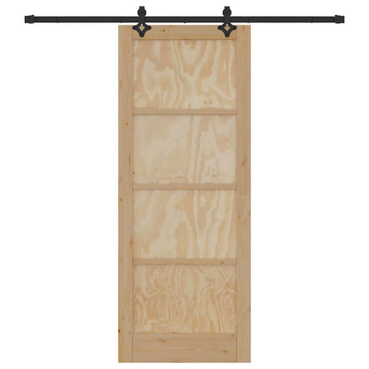Sliding Door Natural and Black 32.68 x 83.07 in