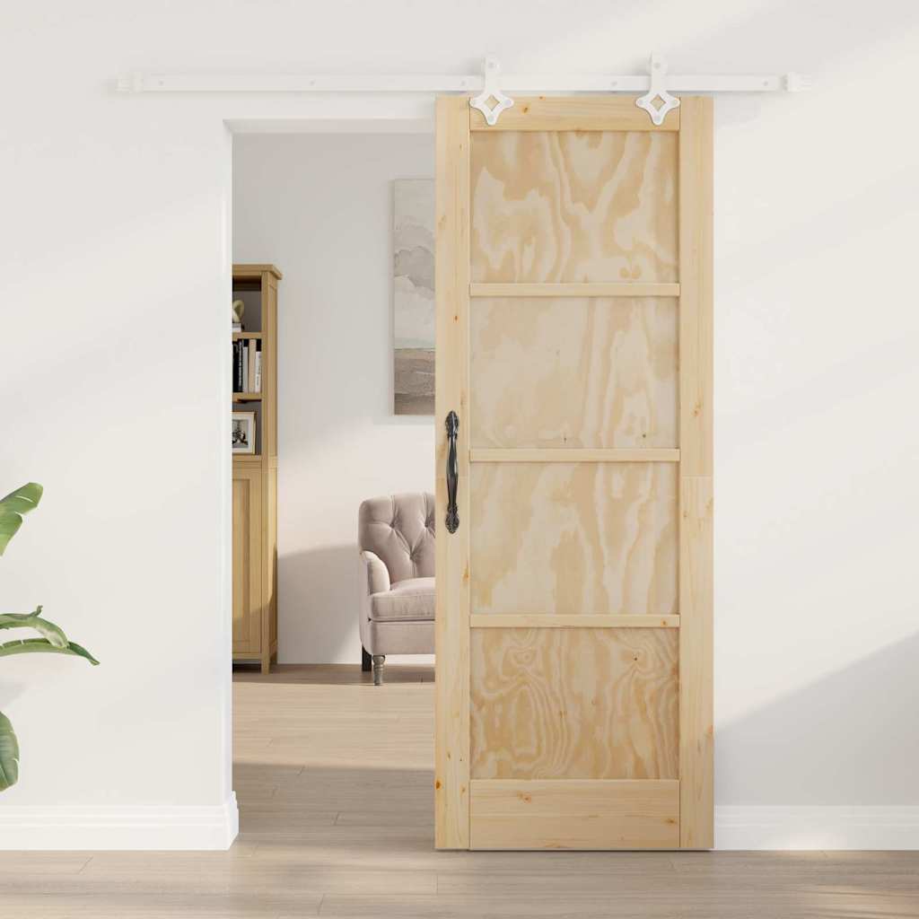 Sliding Door Natural and white 28.94 x 78.15 in