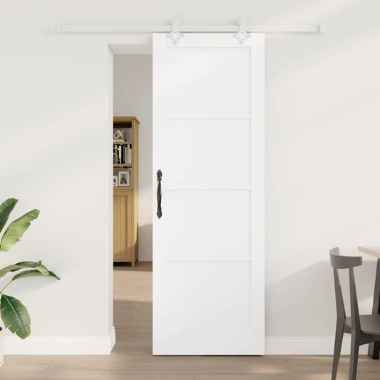Sliding Door White 28.9 x 83.1 in Solid pine wood and steel