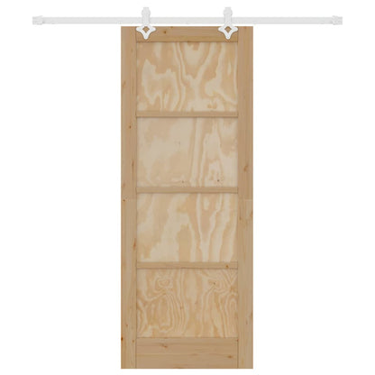Sliding Door Natural and white 30.71 x 79.53 in
