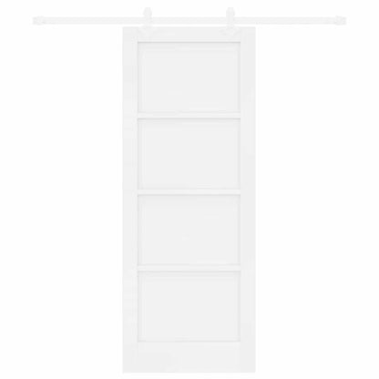 Sliding Door White 30.7 x 79.5 in Solid pine wood and steel