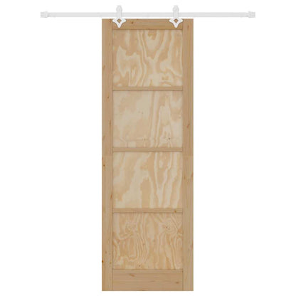 Sliding Door White 30.7 x 91.3 in Solid pine wood and steel